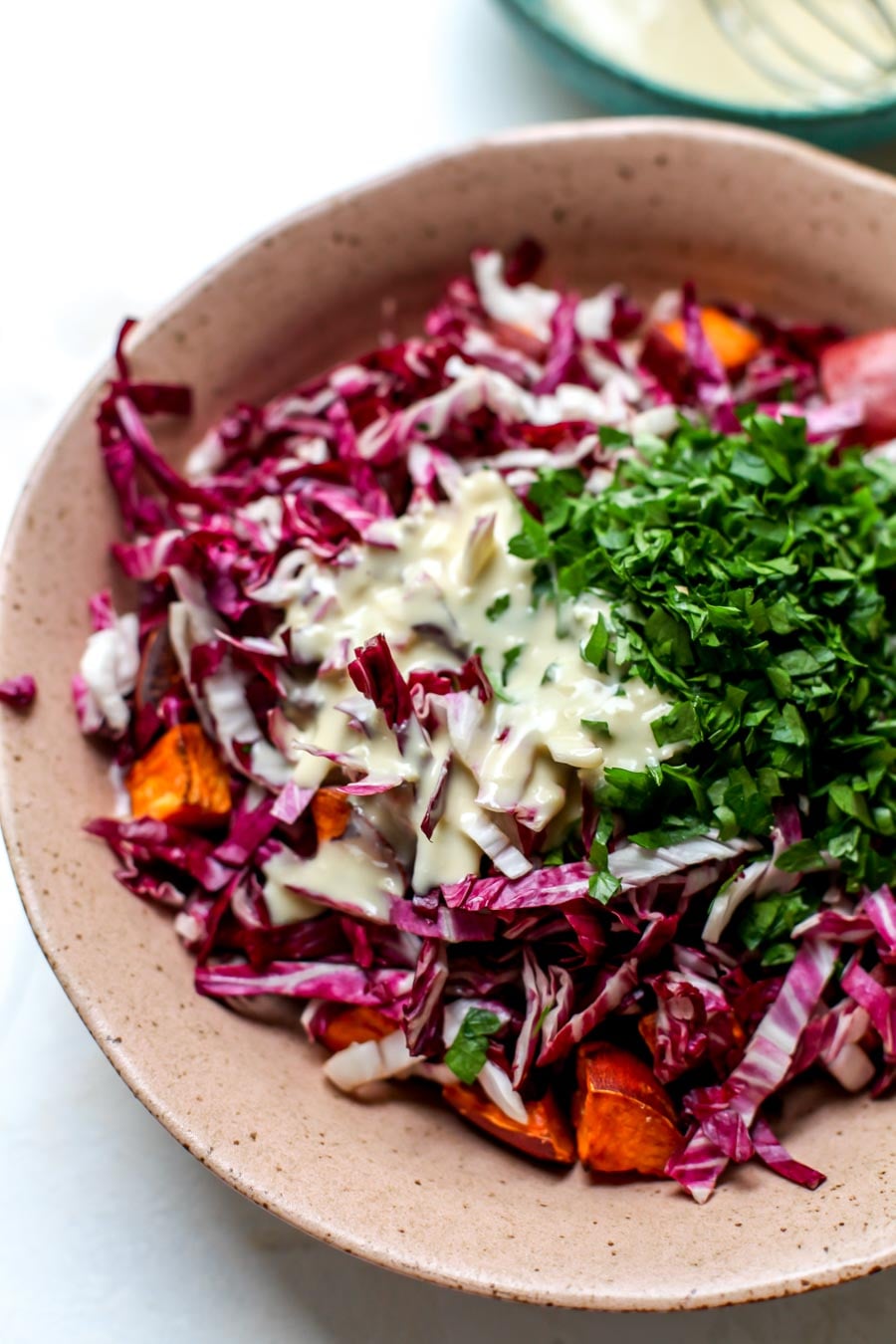 Sesame Sweet Potato and Radicchio Salad