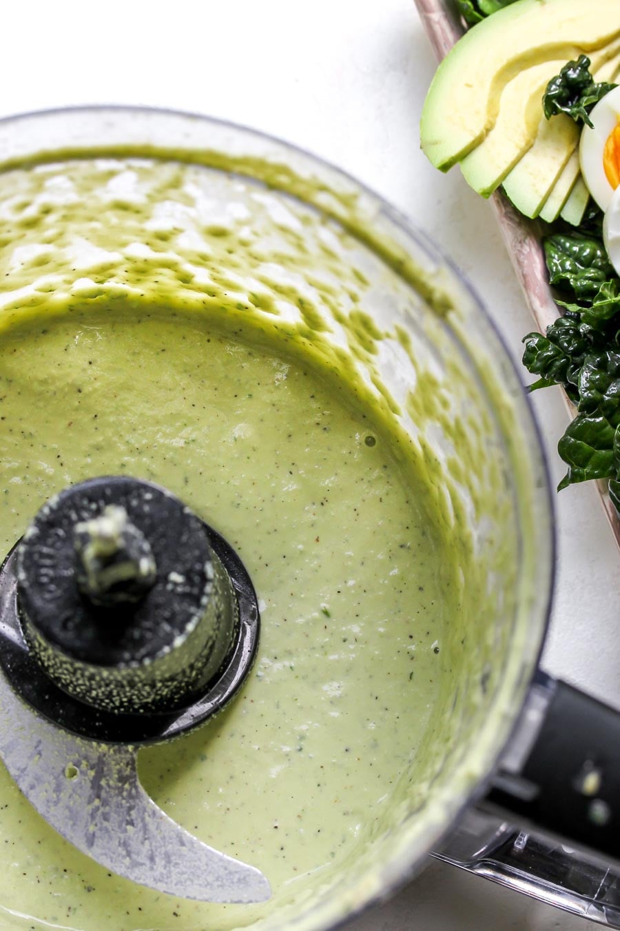 Kale Cobb with Cashew-Poblano Dressing