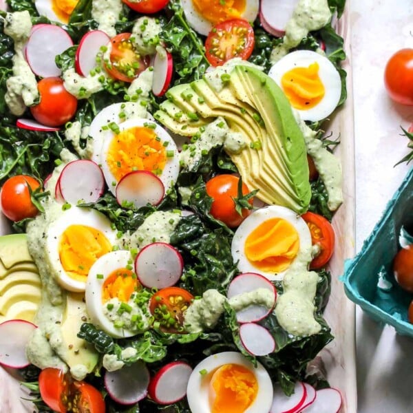Kale Cobb with Cashew-Poblano Dressing