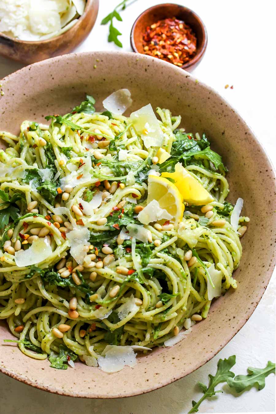 20 Minute Parslied Pea Pesto Pasta