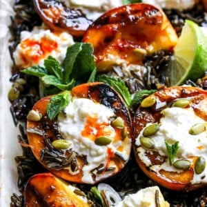 Grilled Peach and Burrata Salad