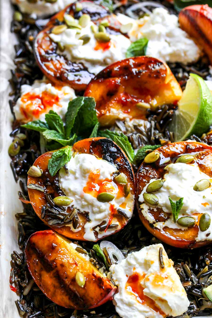 Grilled Peach and Burrata Salad
