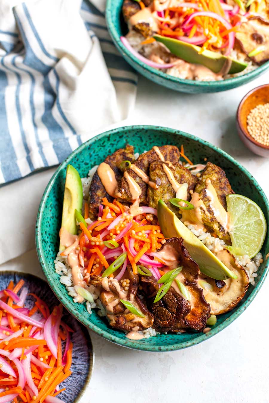Korean Veggie Bowls with Yum Yum Sauce