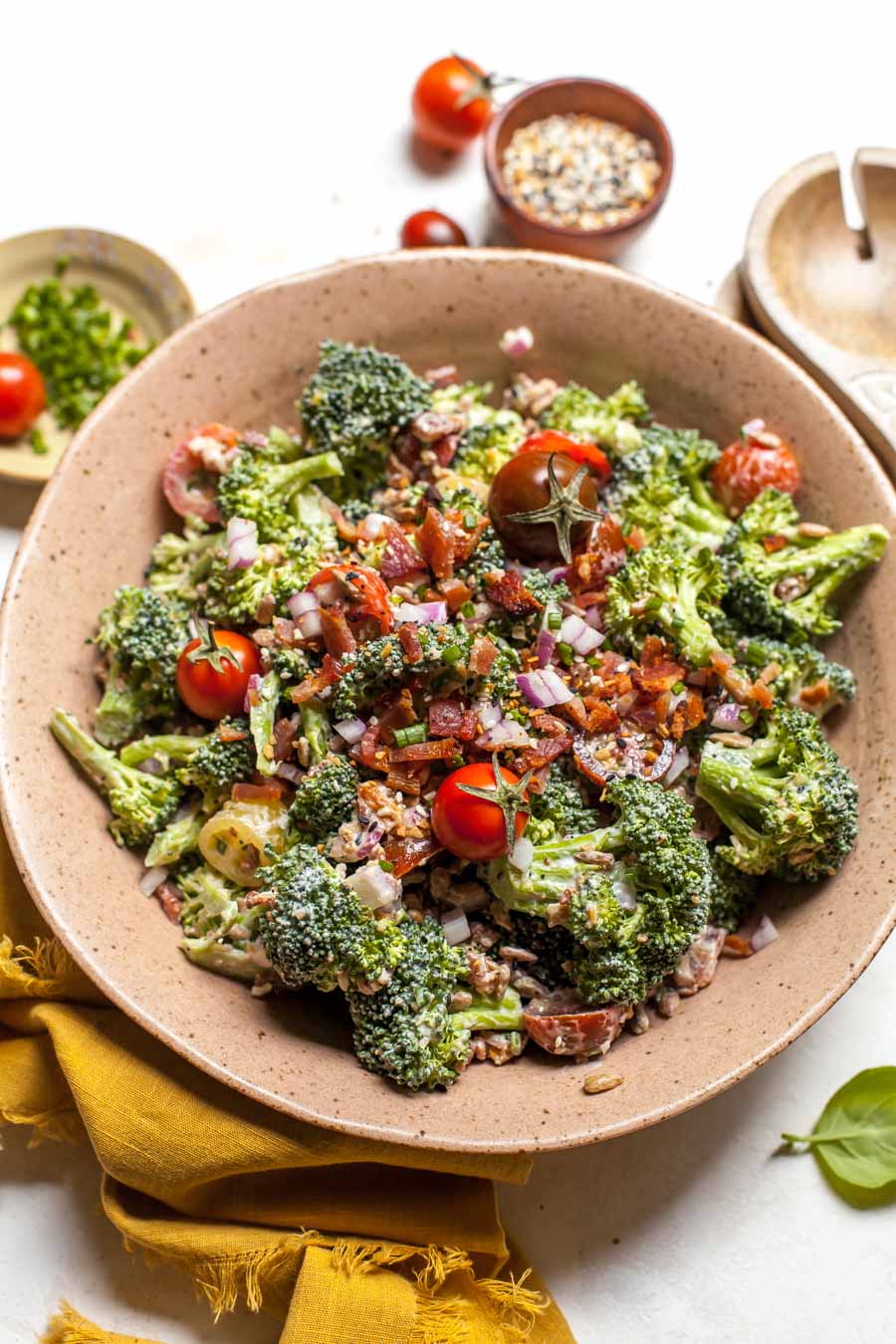 Broccoli Salad with Everything Bagel Spice