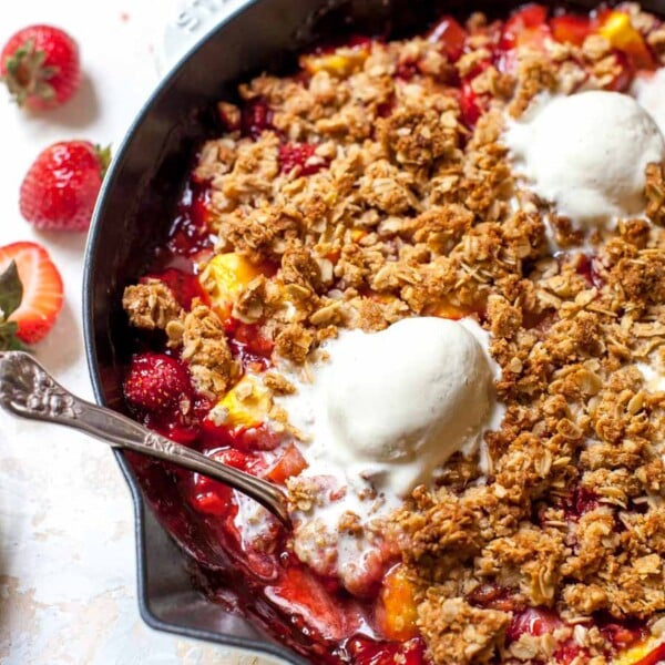 Strawberry-Nectarine Crisp with Ginger Streusel