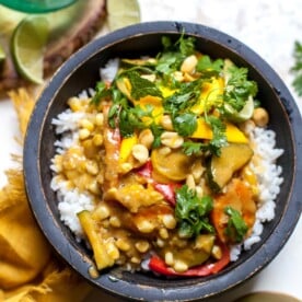 Summer Vegetable Curry with Mango Salad