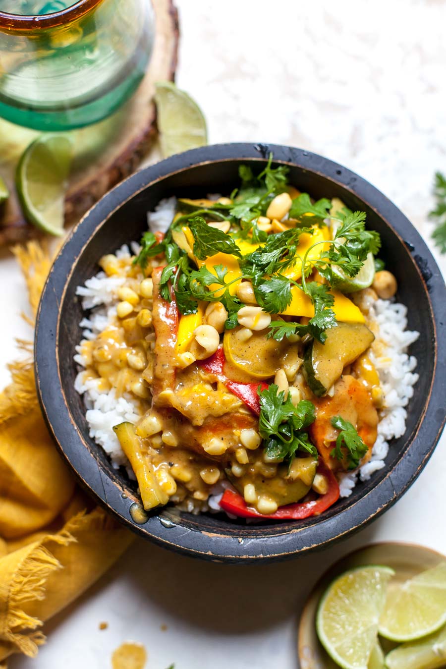 Summer Vegetable Curry with Mango Salad