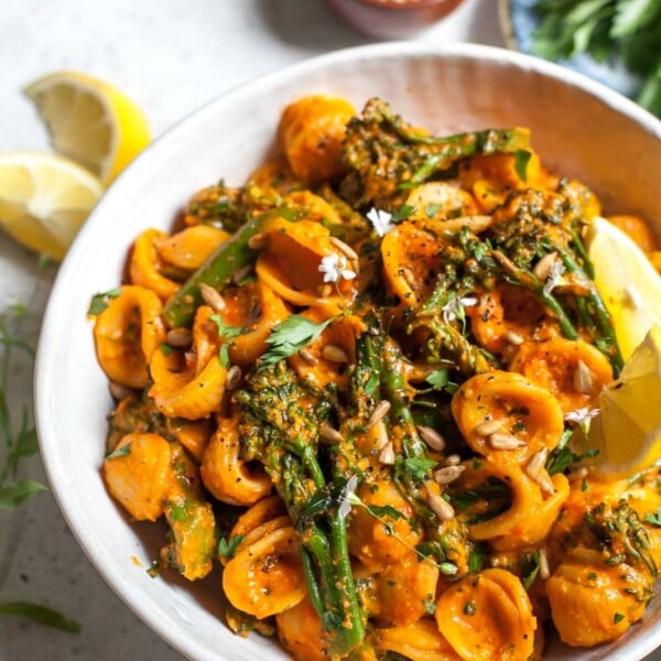 Pasta Salad with Romesco Sauce