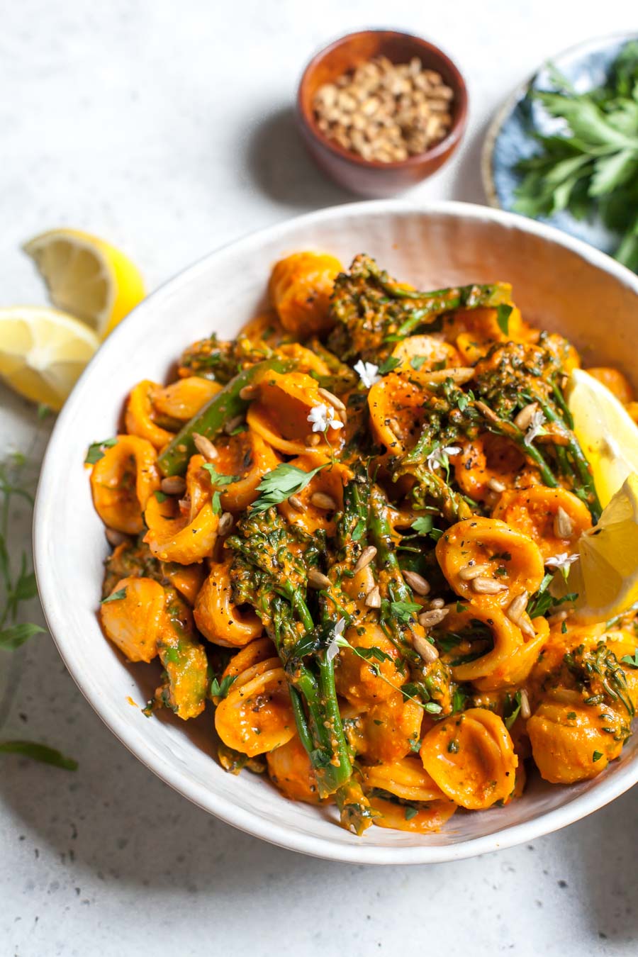Pasta Salad with Romesco Sauce