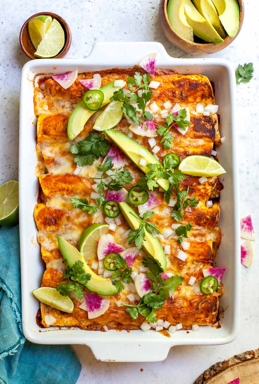 Vegetarian Enchiladas with Zucchini and Quinoa
