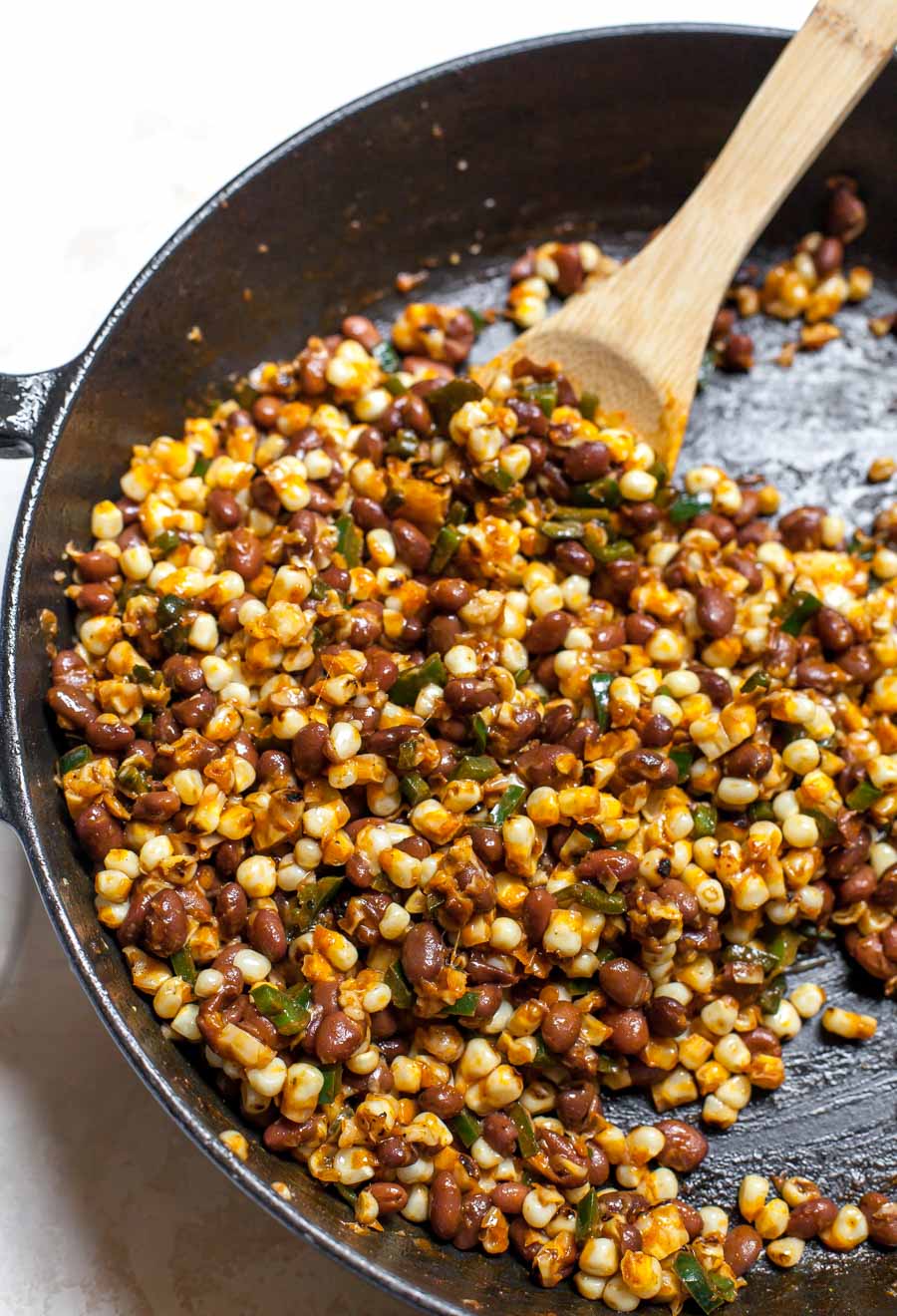 Grilled Corn, Black Beans, Poblano Pepper, and Cotija Cheese