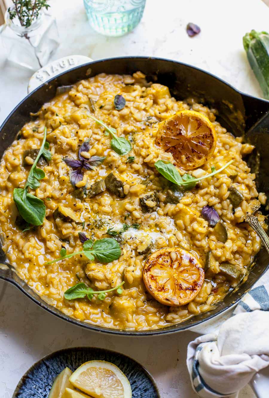Risotto with Zucchini, Parmesan, and Lemon Butter