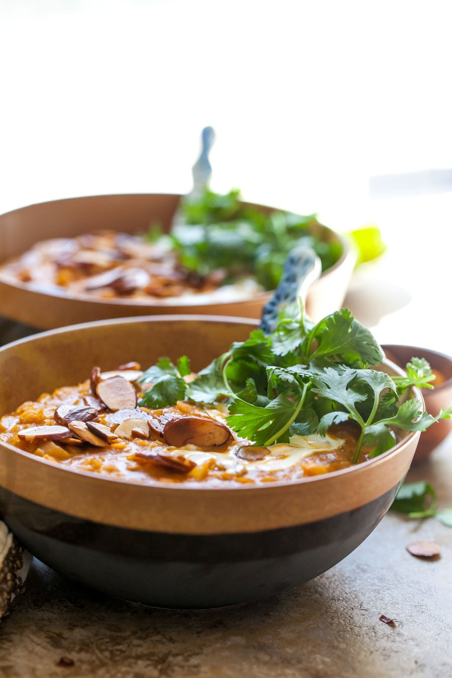 Curried Lentil Soup with Yogurt and Cilantro made in one pot