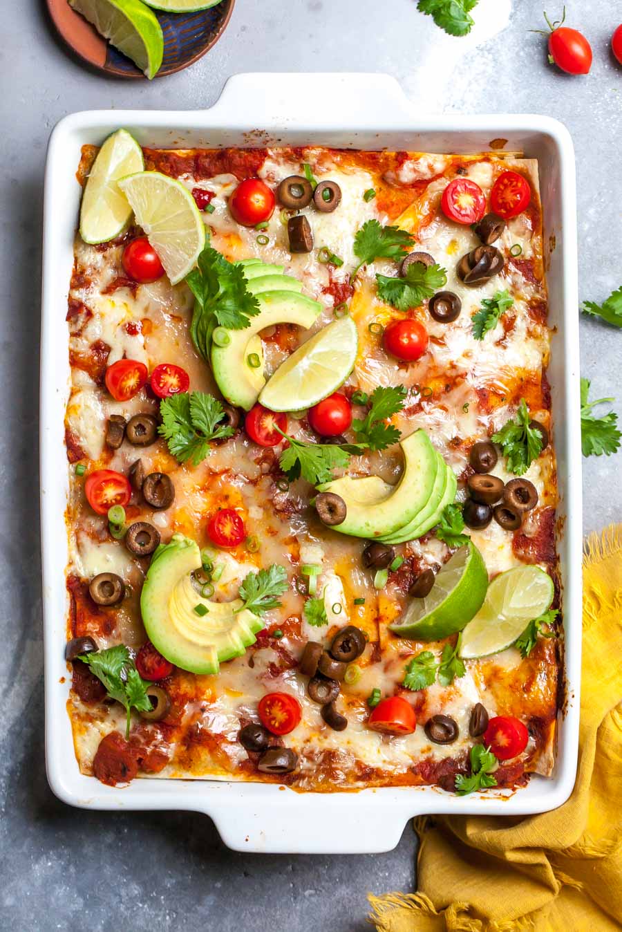 Vegetarian Taco Lasagna with Chorizo-Style Pinto Beans