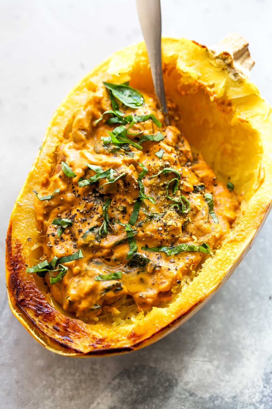 Vegan and Low-Carb Italian Stuffed Squash Dinner