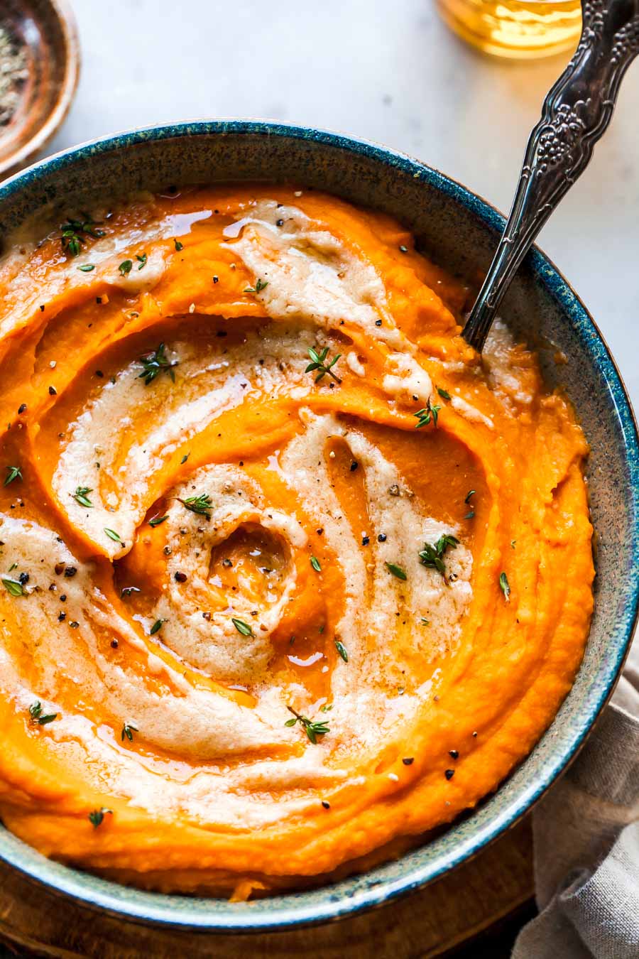 5 Ingredient Side Dish: Miso Butter Mashed Sweet Potatoes