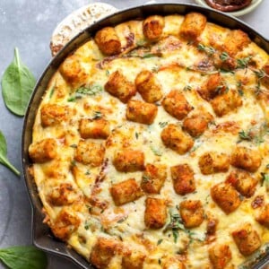 Cheesy Tuscan Frittata with Spinach, Sun-Dried Tomatoes, and Parmesan
