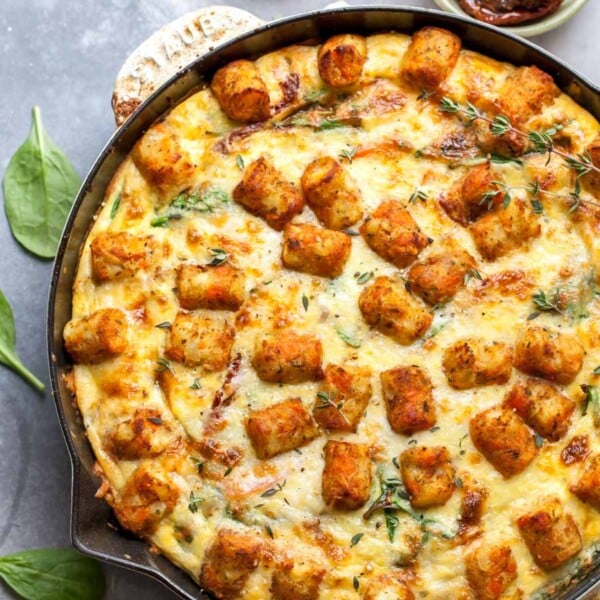 Cheesy Tuscan Frittata with Spinach, Sun-Dried Tomatoes, and Parmesan