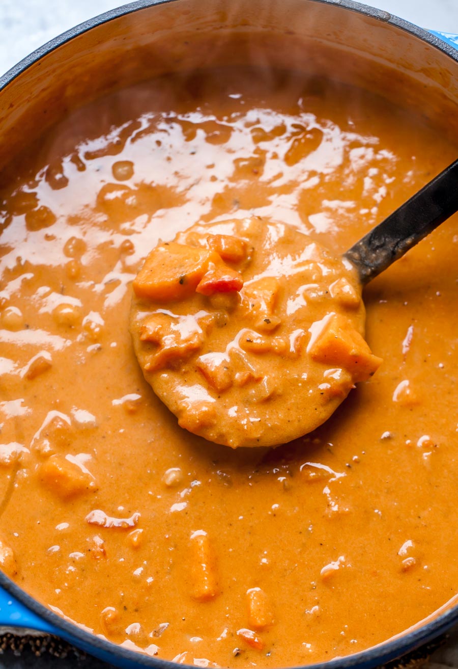 One Pot Vegan Sweet Potato and Chickpea Peanut Stew