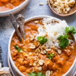 West African-Inspired Sweet Potato and Chickpea Peanut Stew (Vegan, Gluten Free)