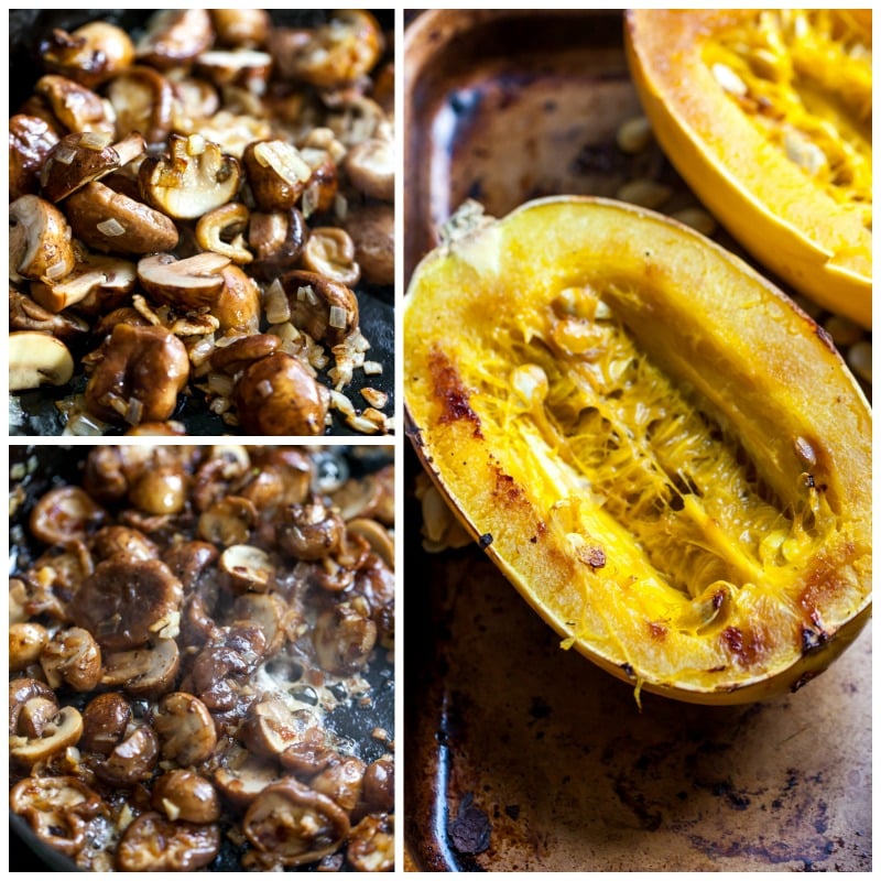 How to Cook Mushrooms and Spaghetti Squash