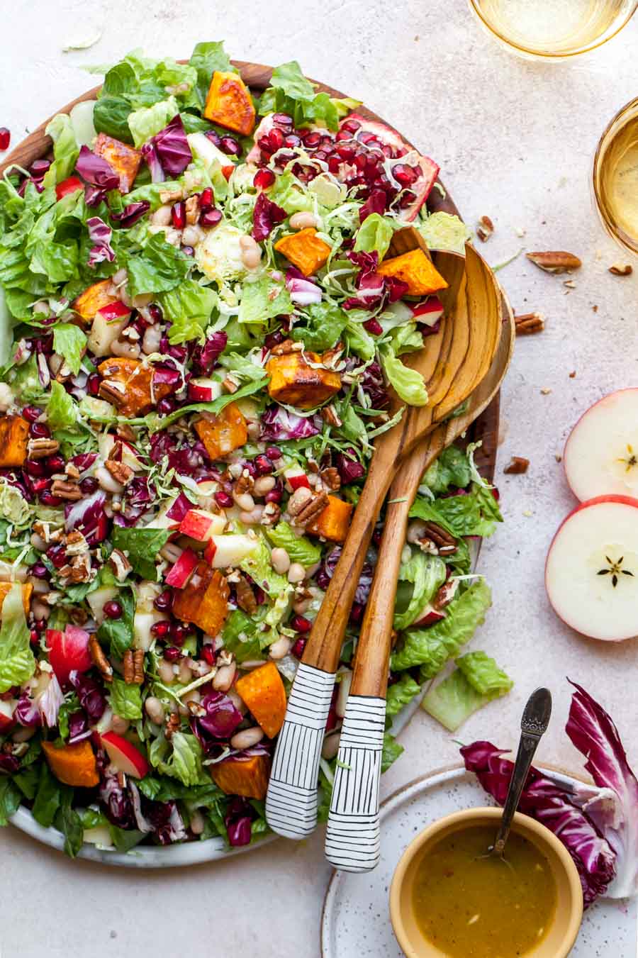 Chopped Winter Salad with Pomegranate and White Balsamic