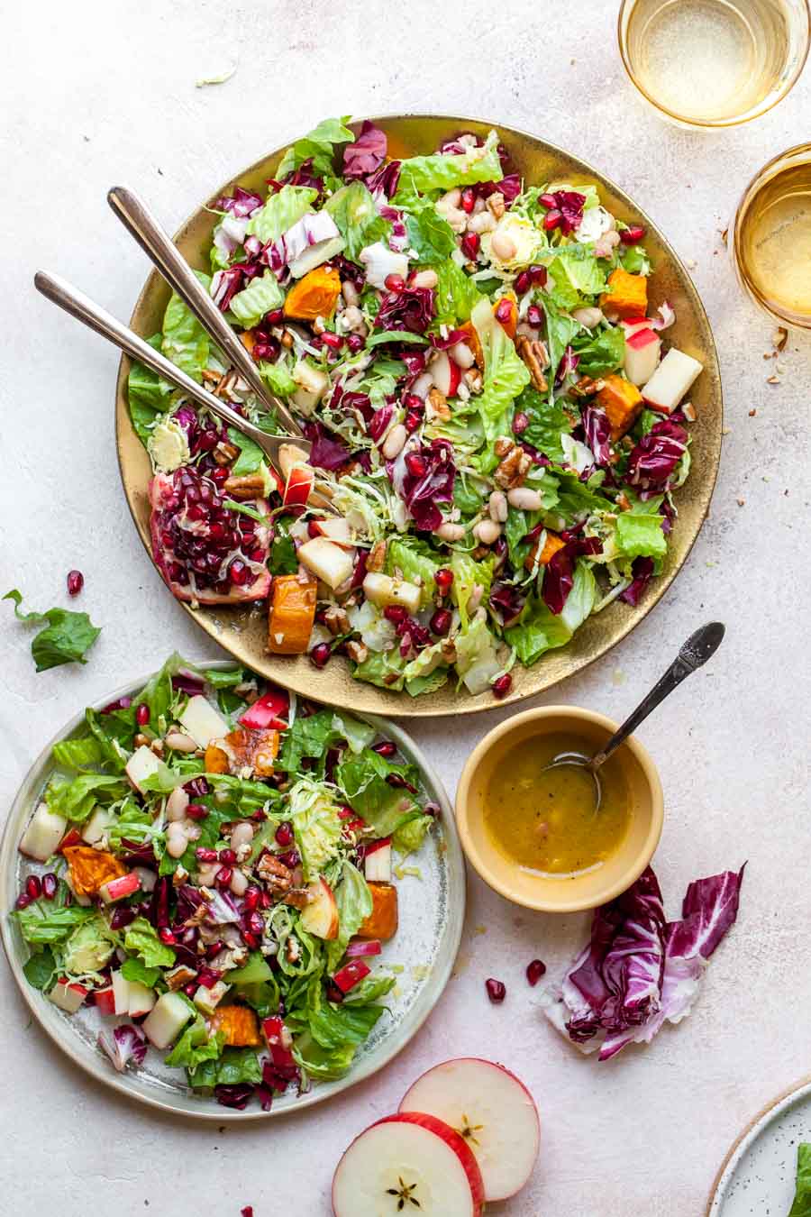 Chopped Salad with winter vegetables and white balsamic dressing