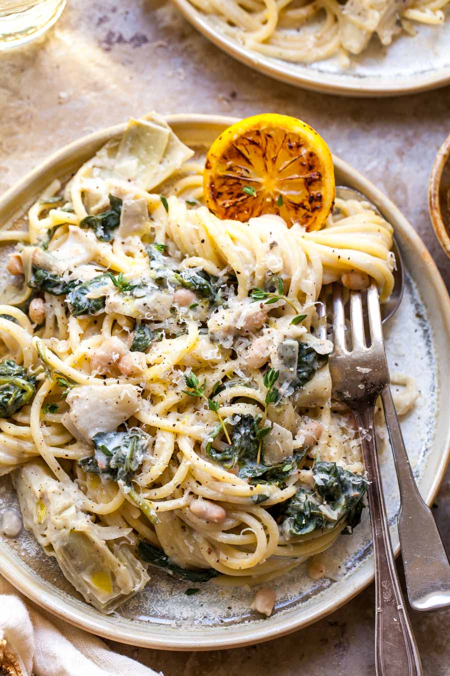 Spaghetti with Creamy Lemon-Parmesan Sauce