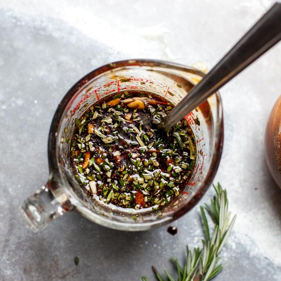 Easy Balsamic Marinade with garlic and herbs