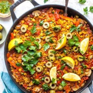 Vegetable Paella with Parsley Oil