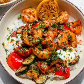 Greek Shrimp Grain Bowls