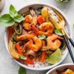 Easy Coconut Curry Shrimp with Basil