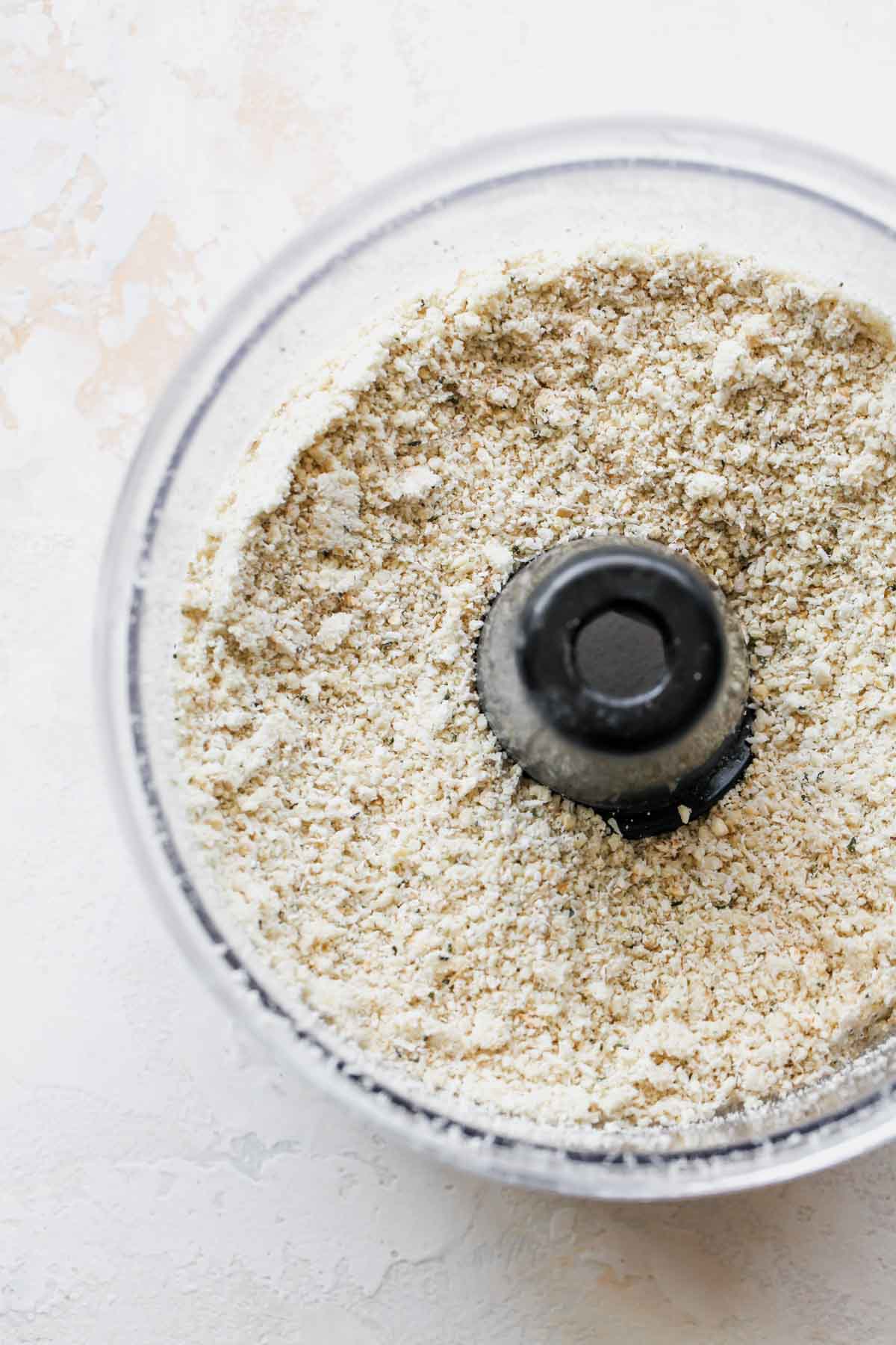 Cashews, oats, and hemp seeds blended in a food processor