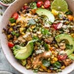 Quinoa Southwest Salad with Creamy Chipotle Dressing