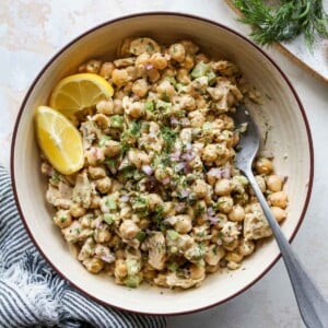 Healthy Tuna and Chickpea Salad with Lemony Dressing