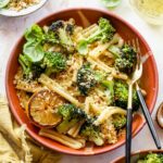 Lemon Butter Broccoli Pasta with Basil Breadcrumbs
