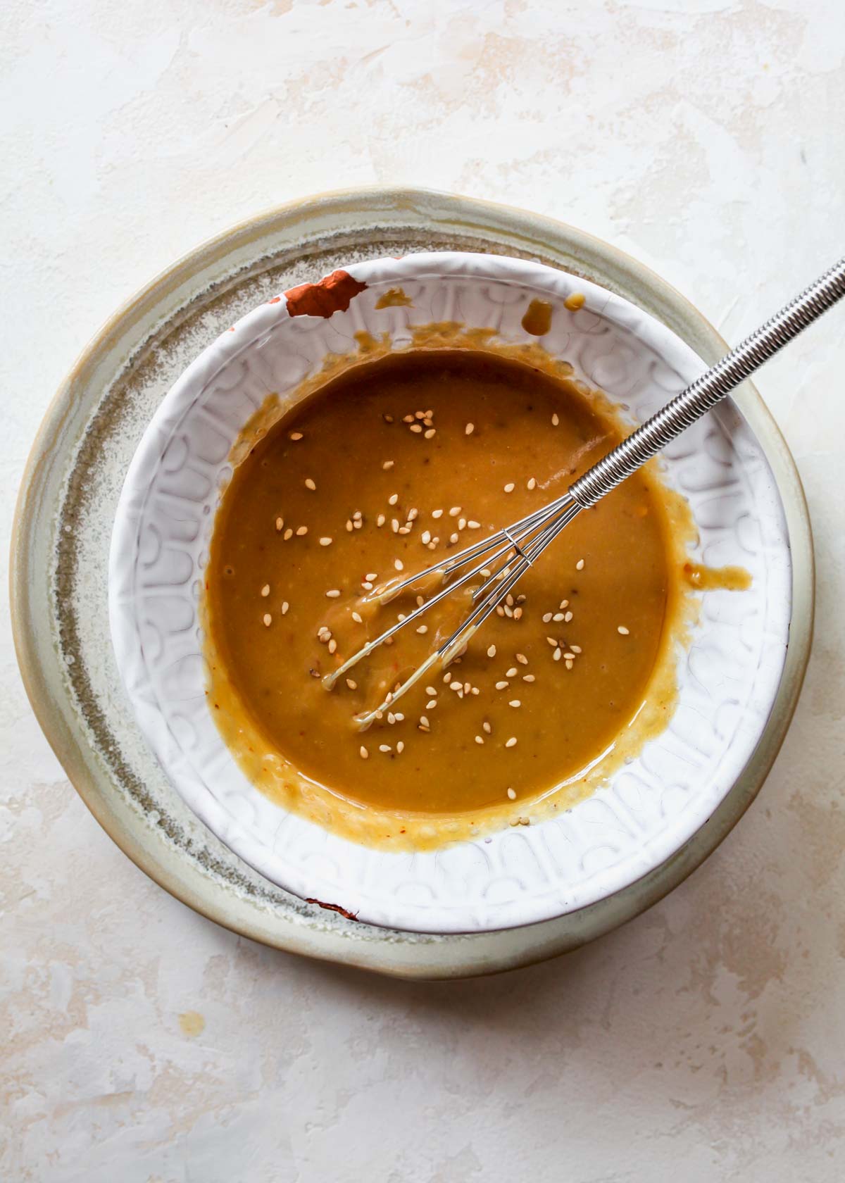 Miso-Sesame Glaze in a white bowl