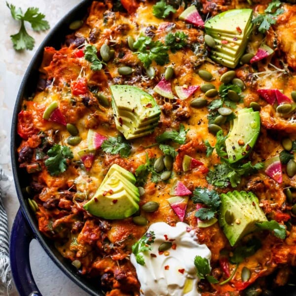 Skillet Poblano and Pumpkin Enchiladas