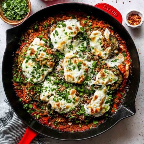 Skillet Eggplant Parmesan