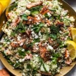 Salmon Couscous Salad with Feta Dressing