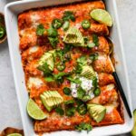 Veggie Enchiladas with Roasted Red Pepper Sauce
