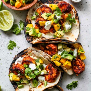 Chipotle Shrimp Tacos with Avocado-Mango Salsa