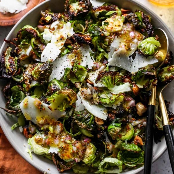Raw and Roasted Brussels Sprouts Salad