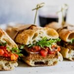 Crispy Eggplant Sandwiches with Tomato Relish