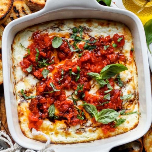 Baked Goat Cheese Bruschetta Dip