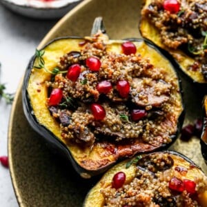 Mushroom and Quinoa Stuffed Acorn Squash