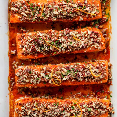 Orange-Maple Glazed Salmon with Pecans