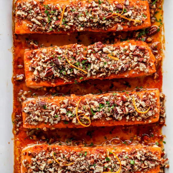 Orange-Maple Glazed Salmon with Pecans
