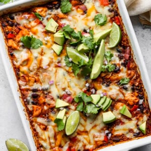 Easy Chicken Enchilada Quinoa Bake