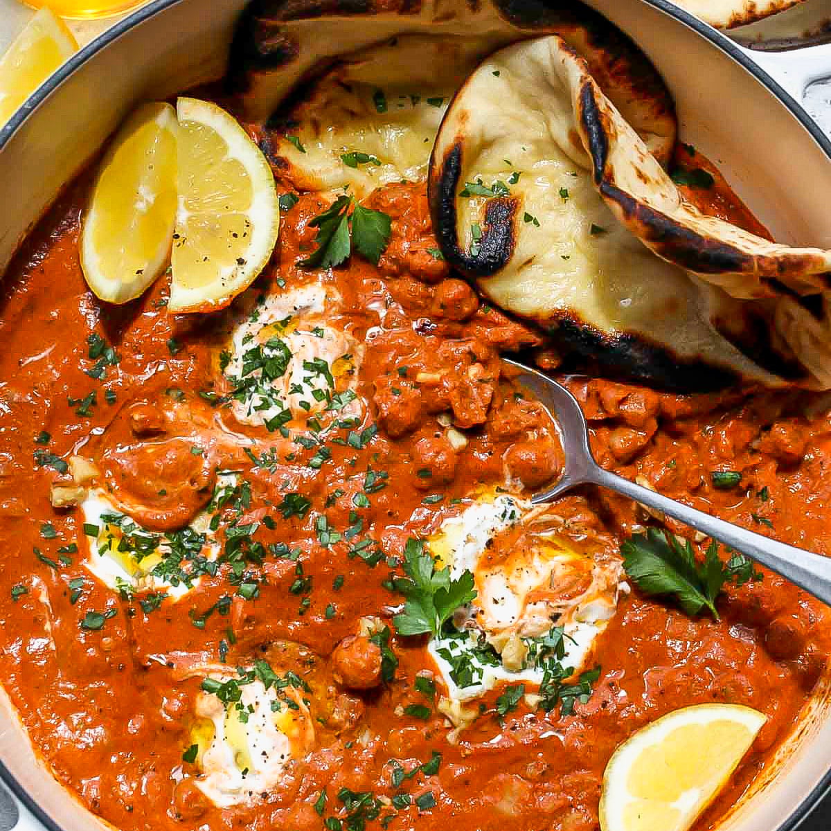 Muhammara Chickpea Skillet